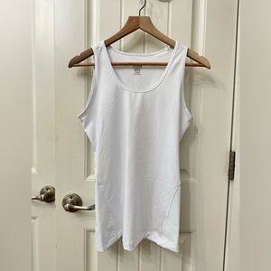 Tommy Copper White Tank Top Lower Back Support Compression sz L Base layer